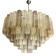 Luxury Huge Champagne E Fumè “Tronchi” Murano Glass Chandelier in Venini Style