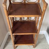 VINTAGE RATTAN BOOKSHELF