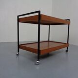 Minimalist Rollable Teak Serving Cart, 1960s