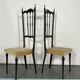 Italian Vintage set of two side Chiavari chairs from 50s