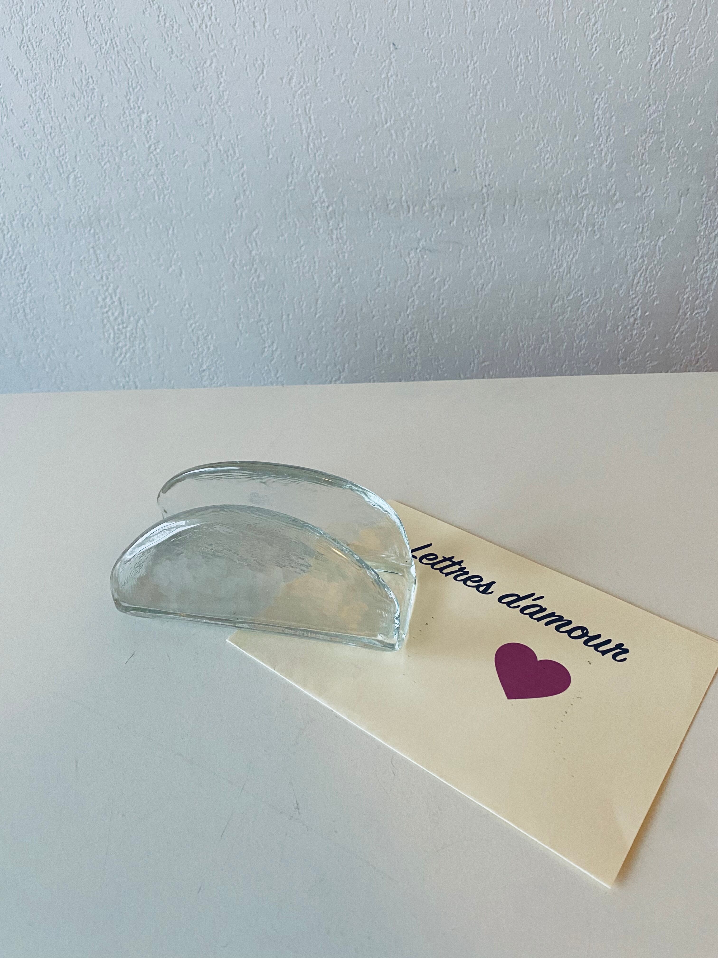 Glass letter holder