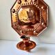 Scandinavian Antique Wall Candle Holder Sconce in Copper