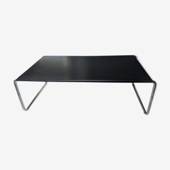 Coffee table in chromed metal and perforated sheet