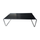 Table basse en métal chromé et tôle perforée