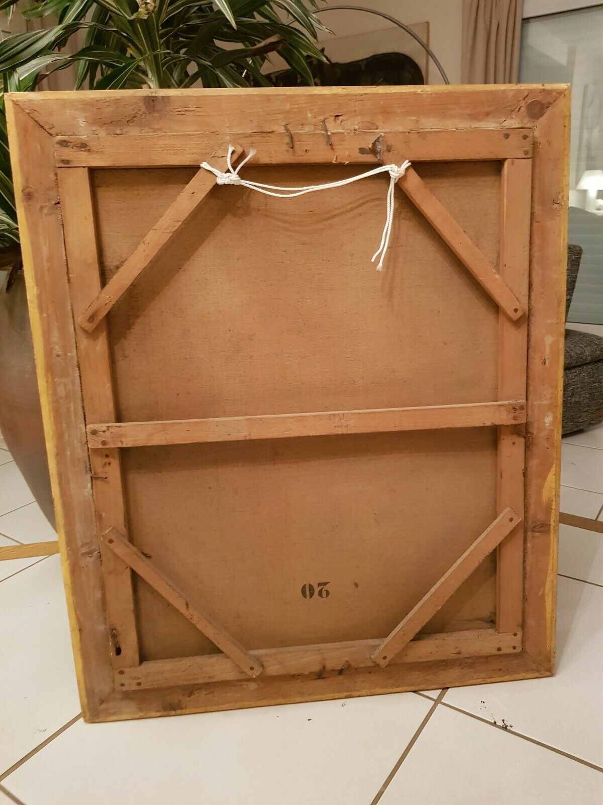 Portrait of ancient man, oil on canvas, gilded frame 19th century