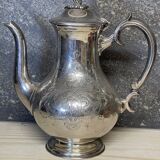 Silver metal teapot