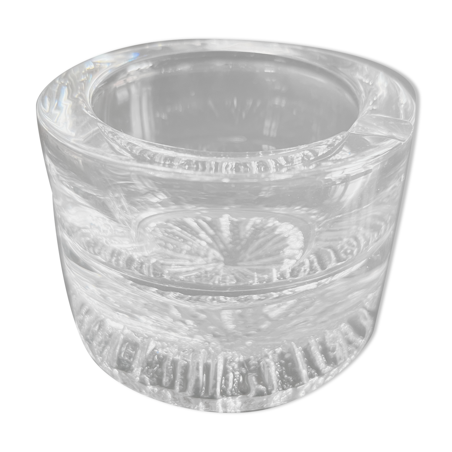 Round ashtray Daum crater model