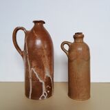 2 bottles in enamelled stoneware