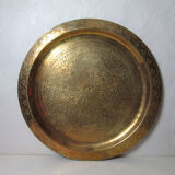 oriental coffee table Moroccan gilded brass etched 80cm ethnic