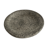 Black round ceramic ashtray