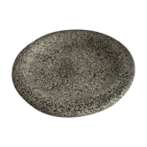 Black round ceramic ashtray