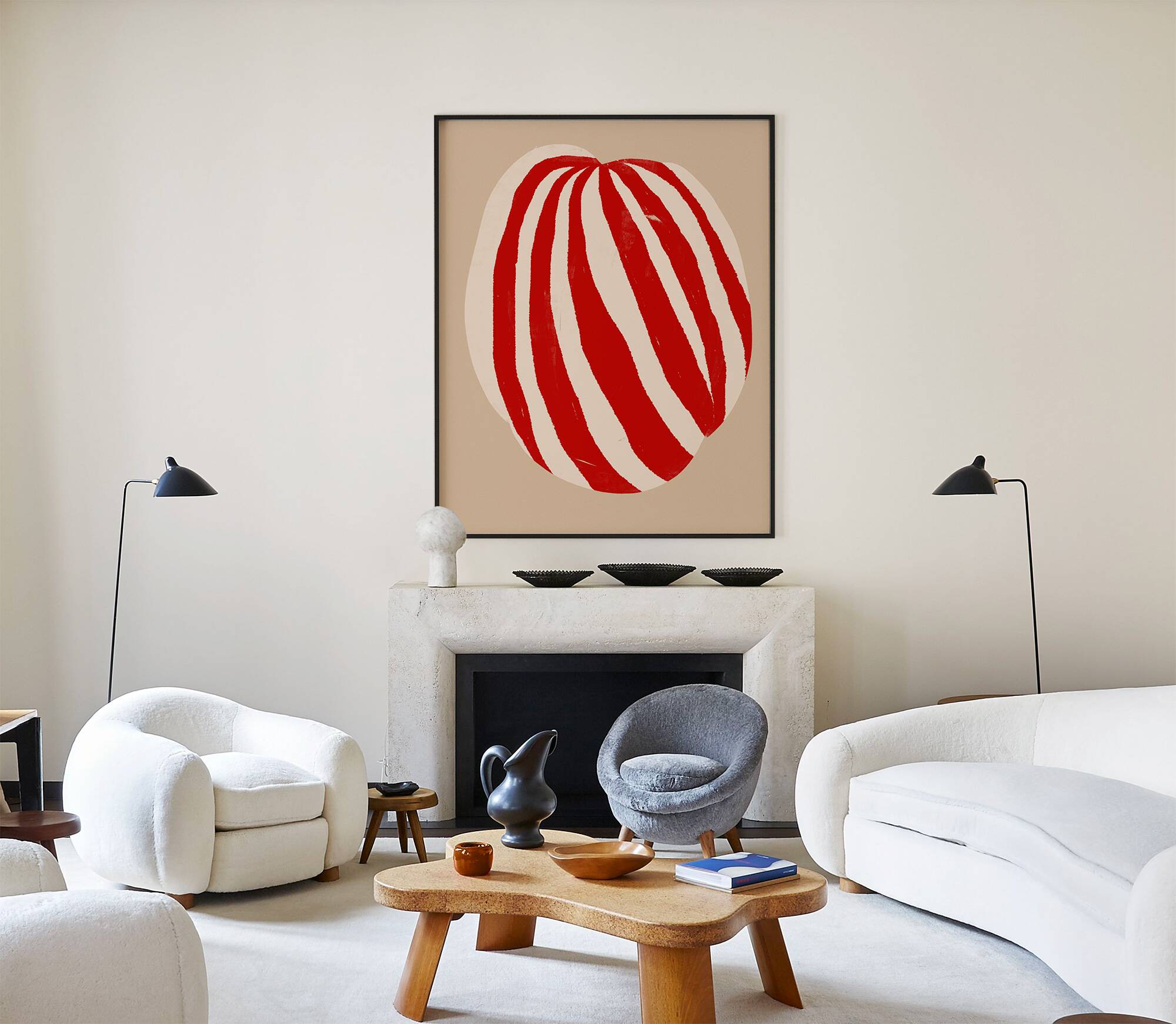 Abstract stripes giclee print, 50x70cm