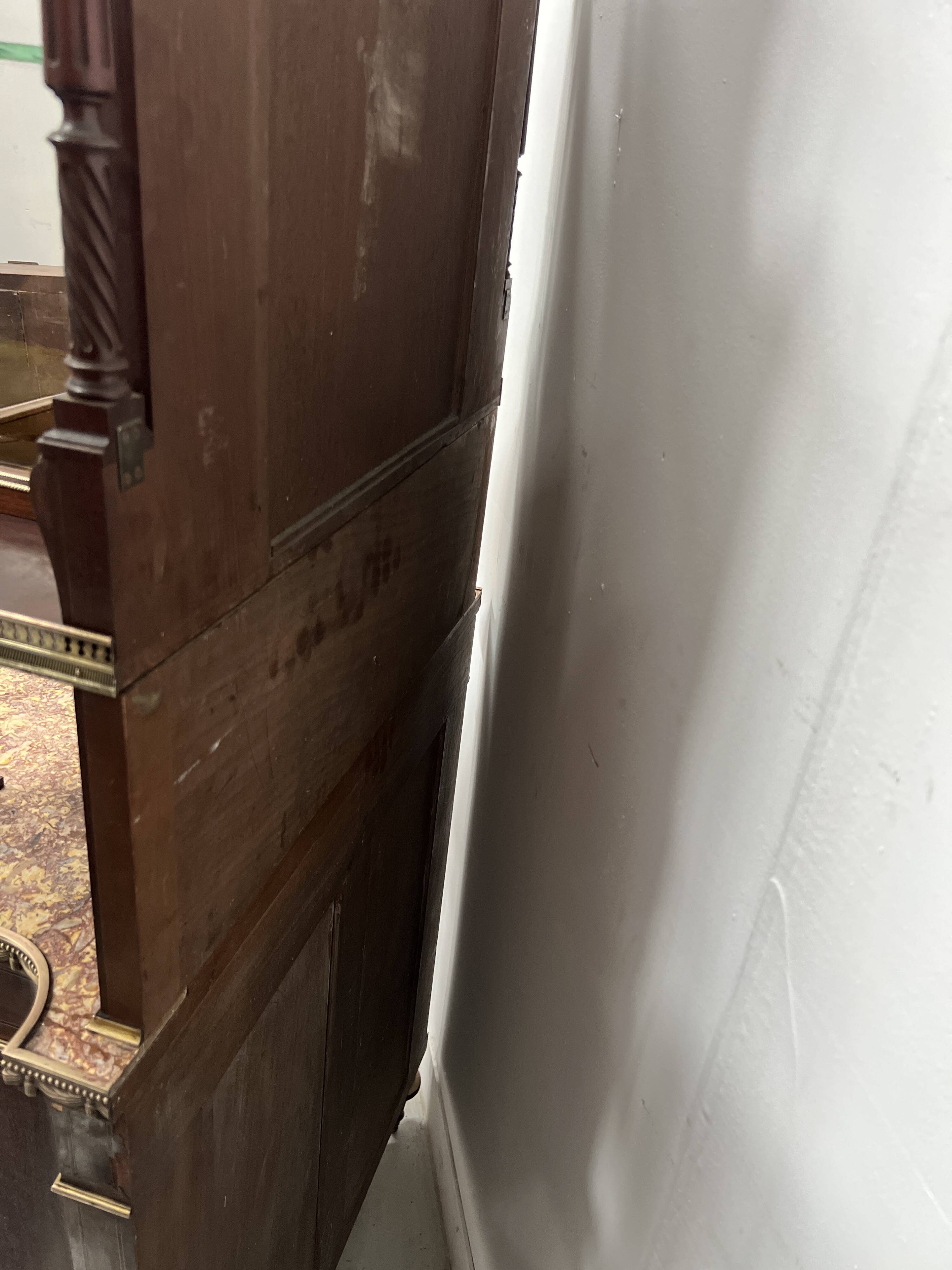 Napoleon III Mahogany and Chiseled Bronze Display Cabinet, 19th Century