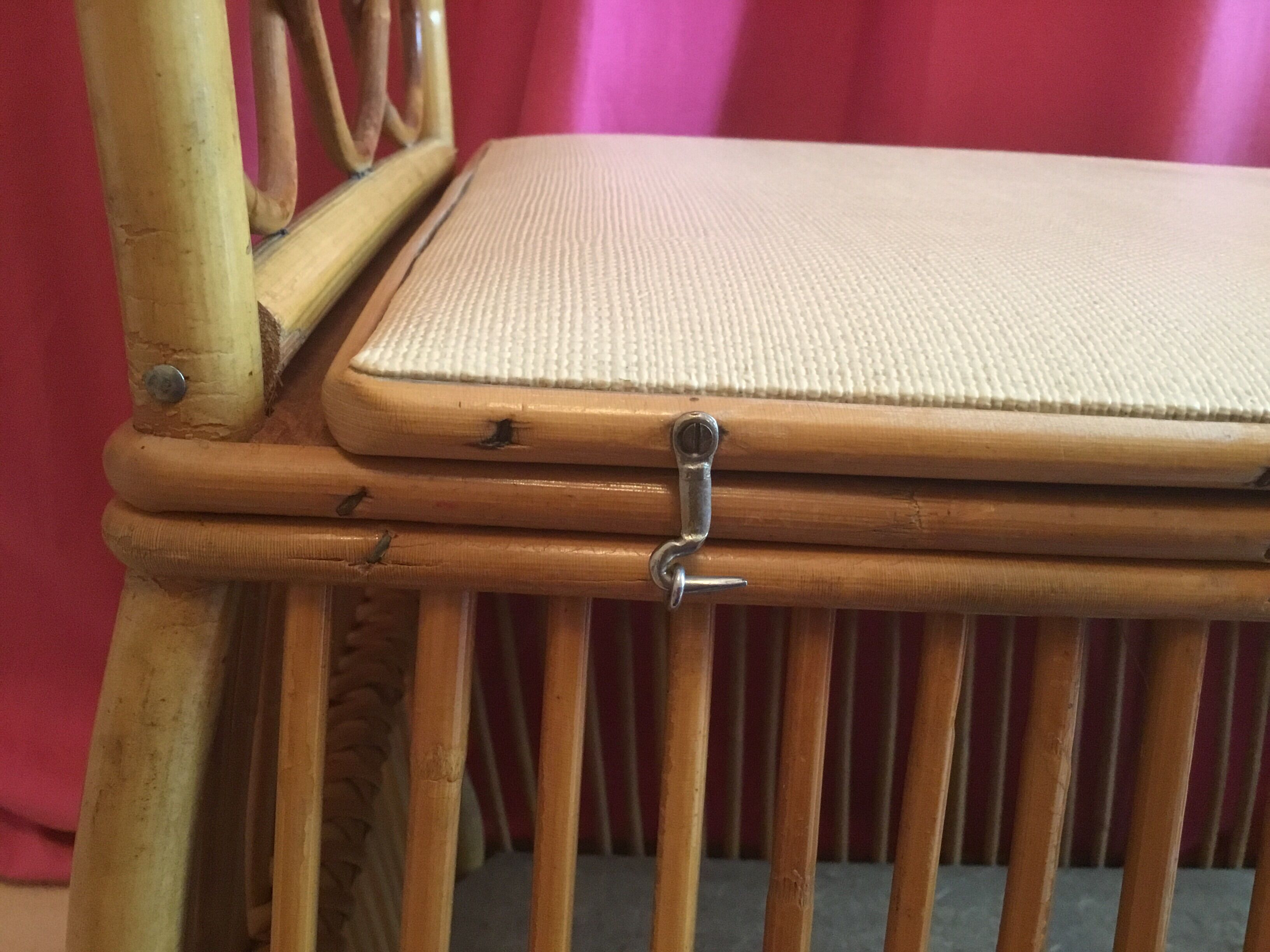 1960 rattan toy chest