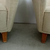 Pair scandinavian armchairs