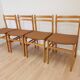 Set of 4 Vintage Branko Ursic Dining Chair: 1970s Scandinavian Wood & Brown