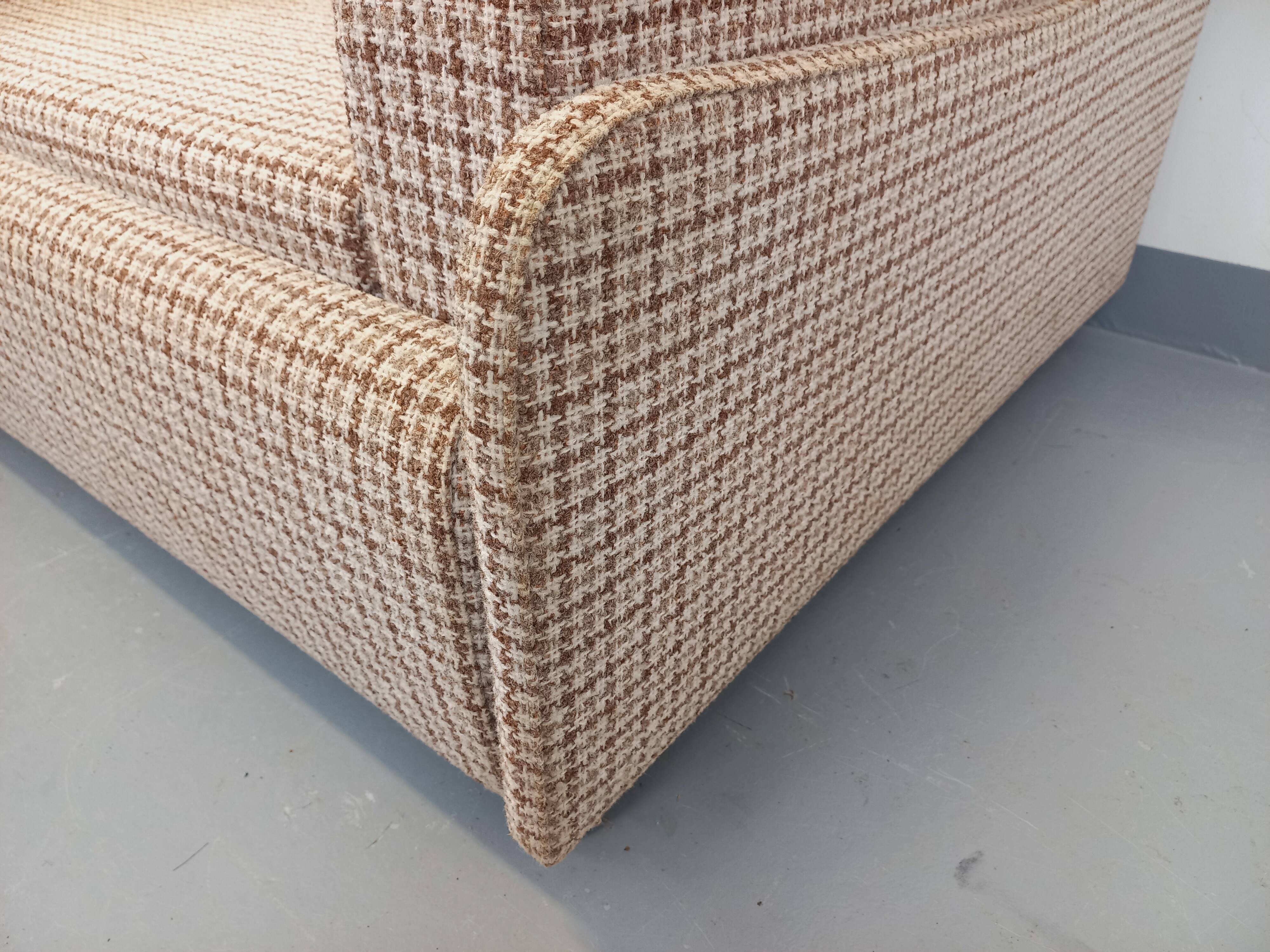 Vintage wool fabric armchair from the 1970s.