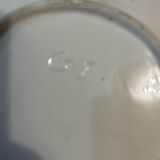 Vintage Signed GV Ceramic Barbotine Cabbage Leaf