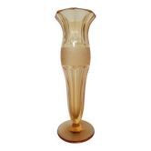 Vase soliflore Art Nouveau en cristal taillé