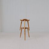 Pair of sculptural mid-century stools in pine by Norsk Husflid 1960s Norway