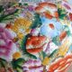 Large Chinese ginger jar with multi-colored porcelain lid