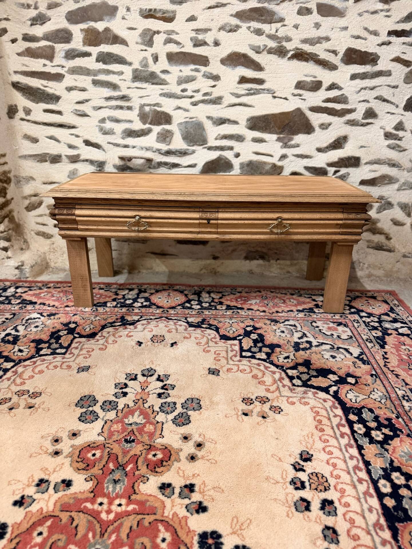 Nice vintage low wooden furniture.