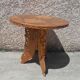 Ancienne petite table en bois pliante diametre 55 cms