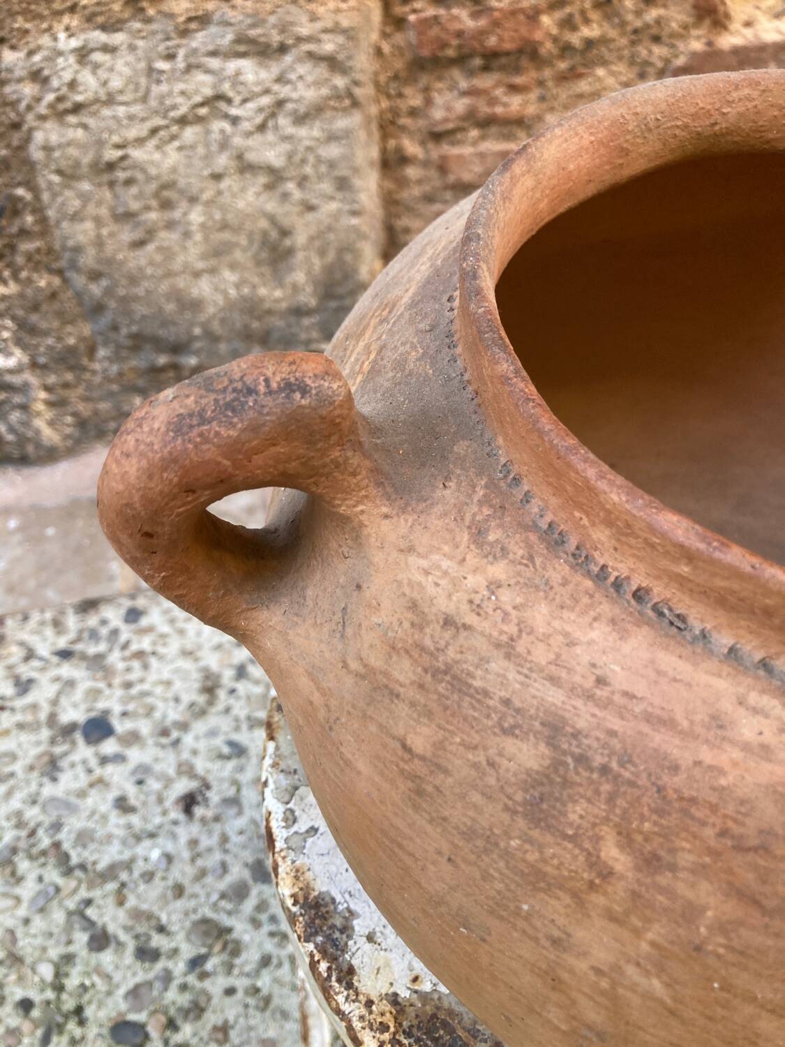 Terracotta pot vase