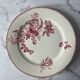 Set of five flat Fontanges plates.