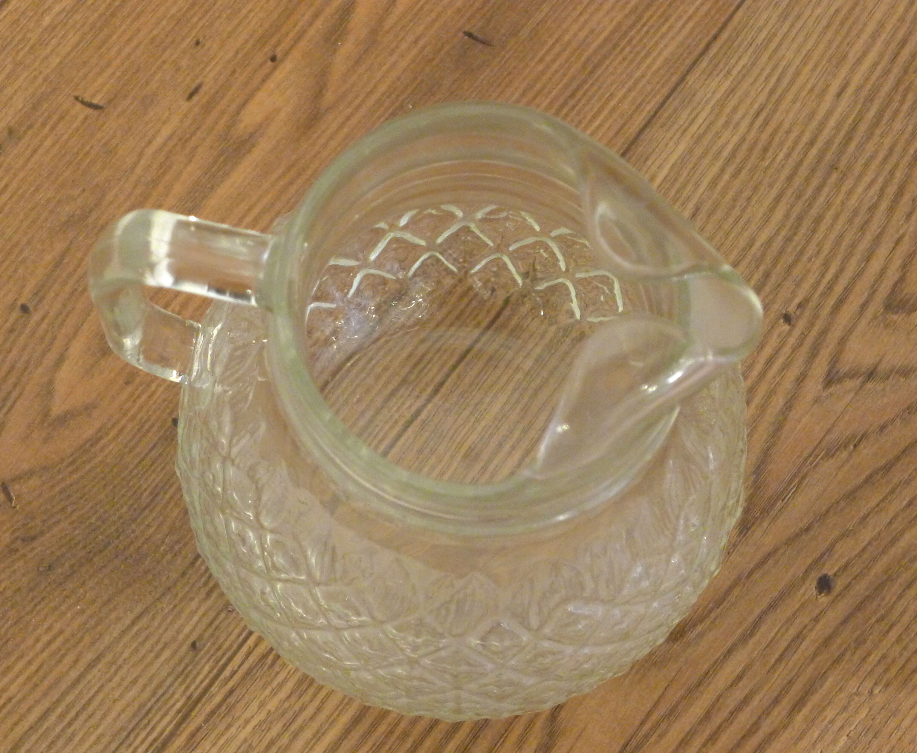 Pineapple pitcher in glass