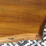 Coffin-style chest of drawers in walnut