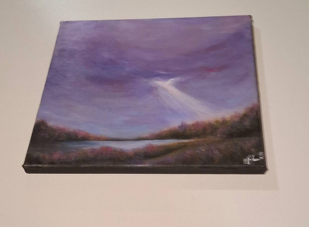 Semi-abstract table inspired by naturalism, signed with its certificate.