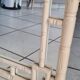 Vintage white faux bamboo mirror