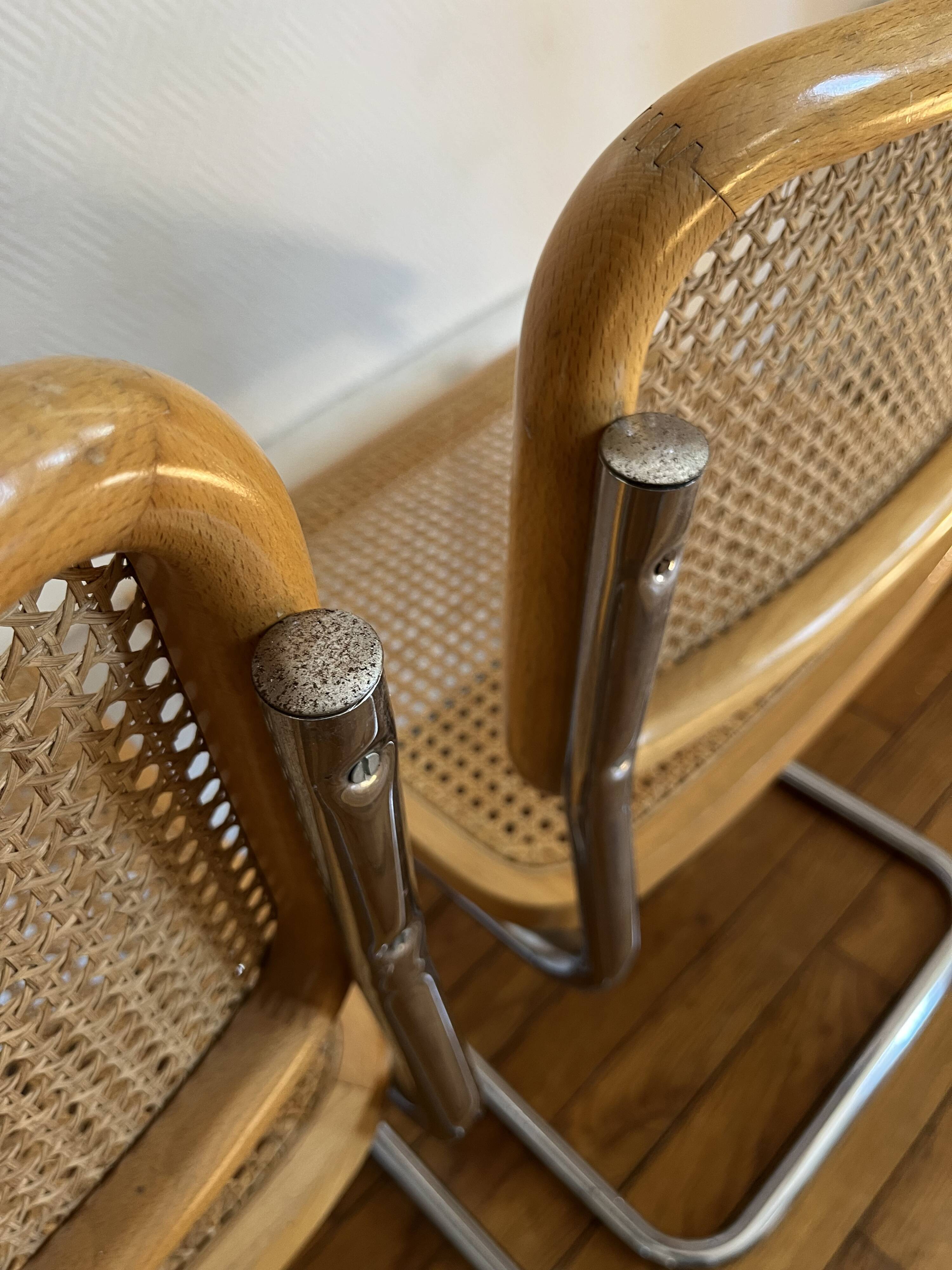 Set of 2 Cesca chairs by Marcel BREUER b32