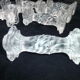 Set of 8 slightly opaline glass knife holders Column shape