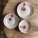 Set of 3 vintage iron clay dishes model 4205 from Saint Amand