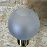 2x 6appliques murales en verre et laiton space age design