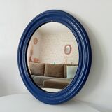 Antique oval mirror in wood and stucco, early 20th century, 51*43 cm