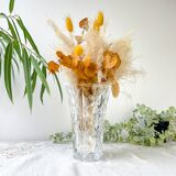 Small vintage vase in Cristal D'Arques geometric pattern