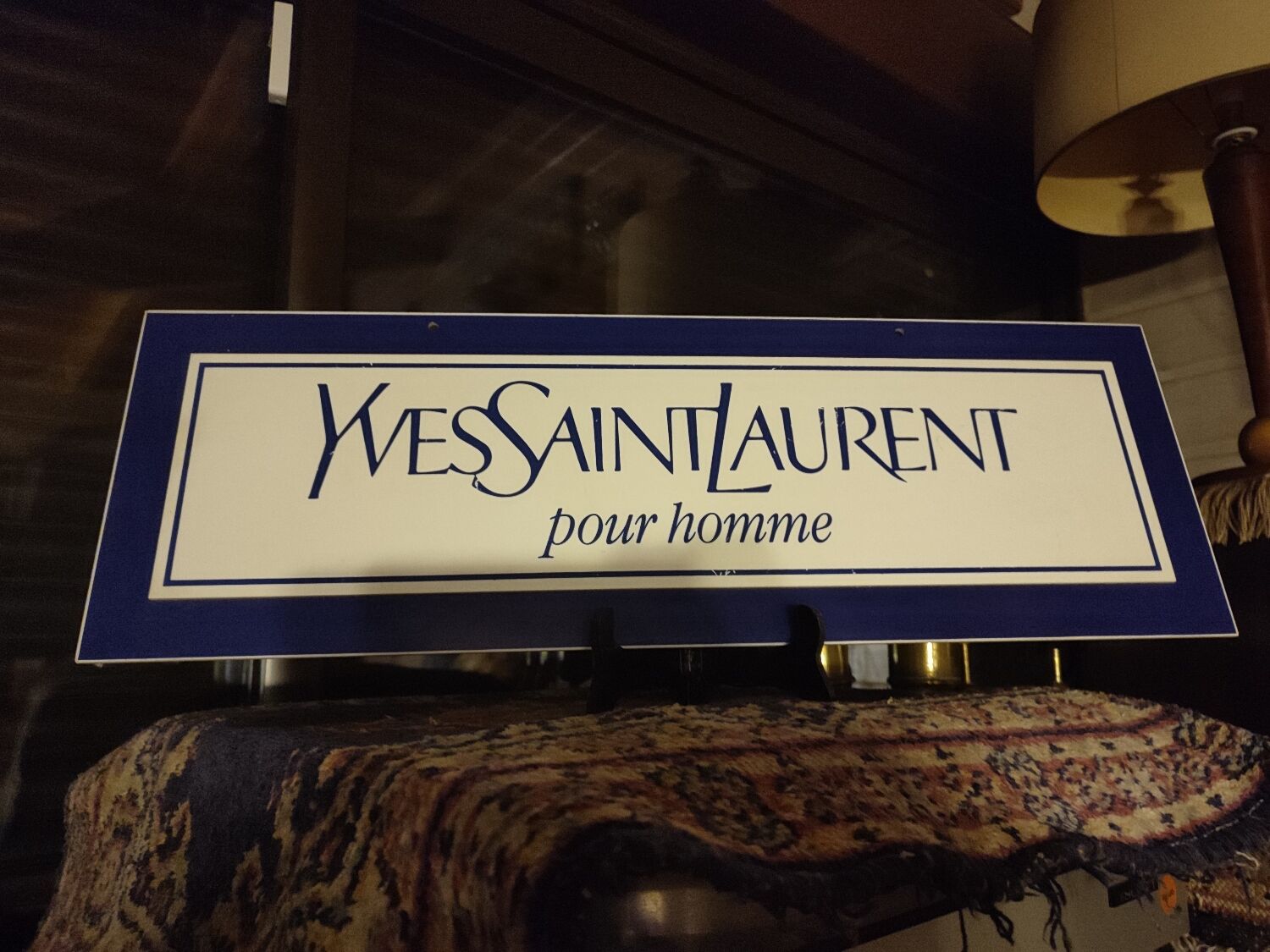 Vintage Yves Saint Laurent sign from the 80s