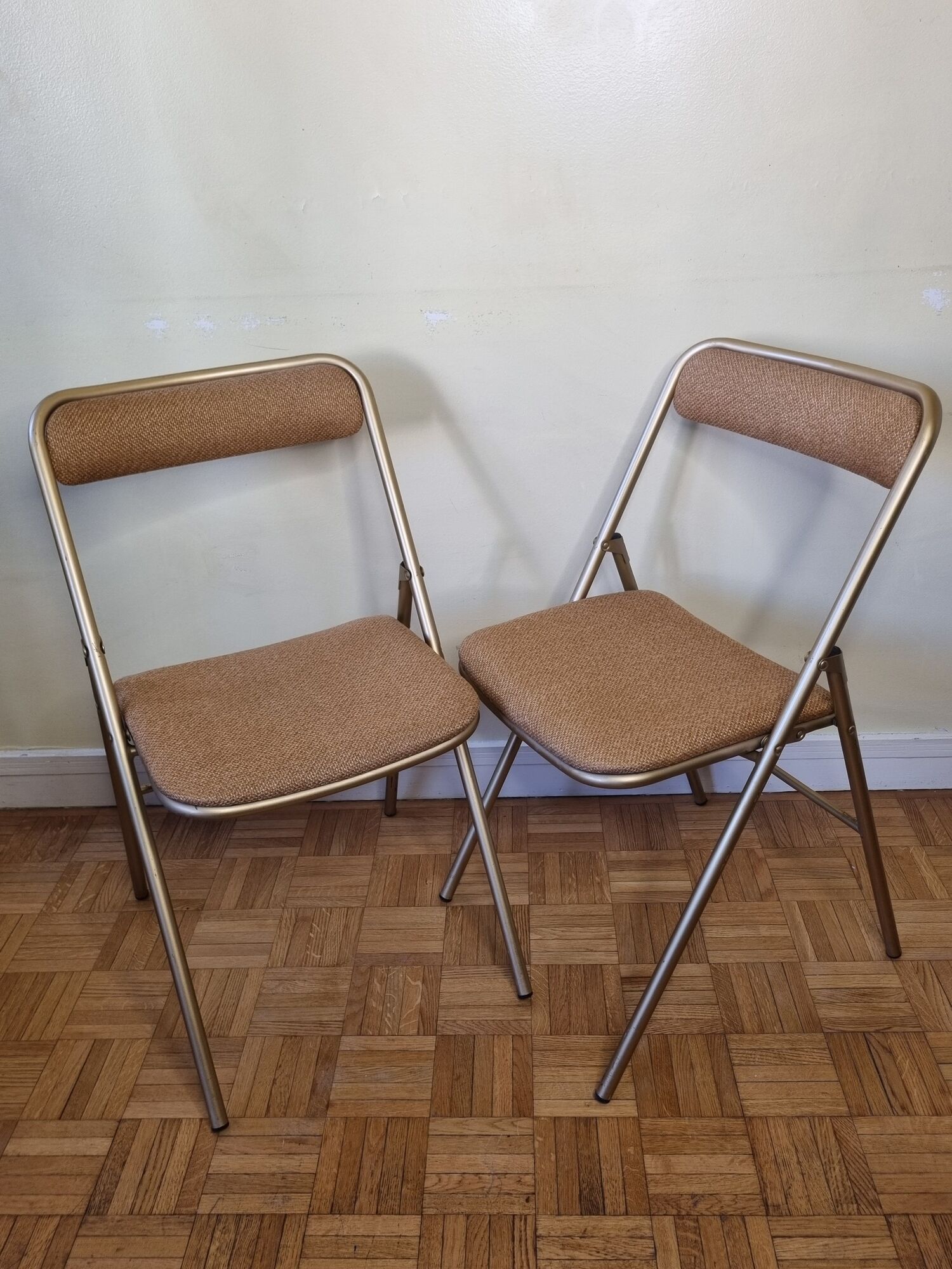 Pair of folding chairs "Plichaise" Souvignet, made in France