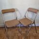 Pair of folding chairs "Plichaise" Souvignet, made in France