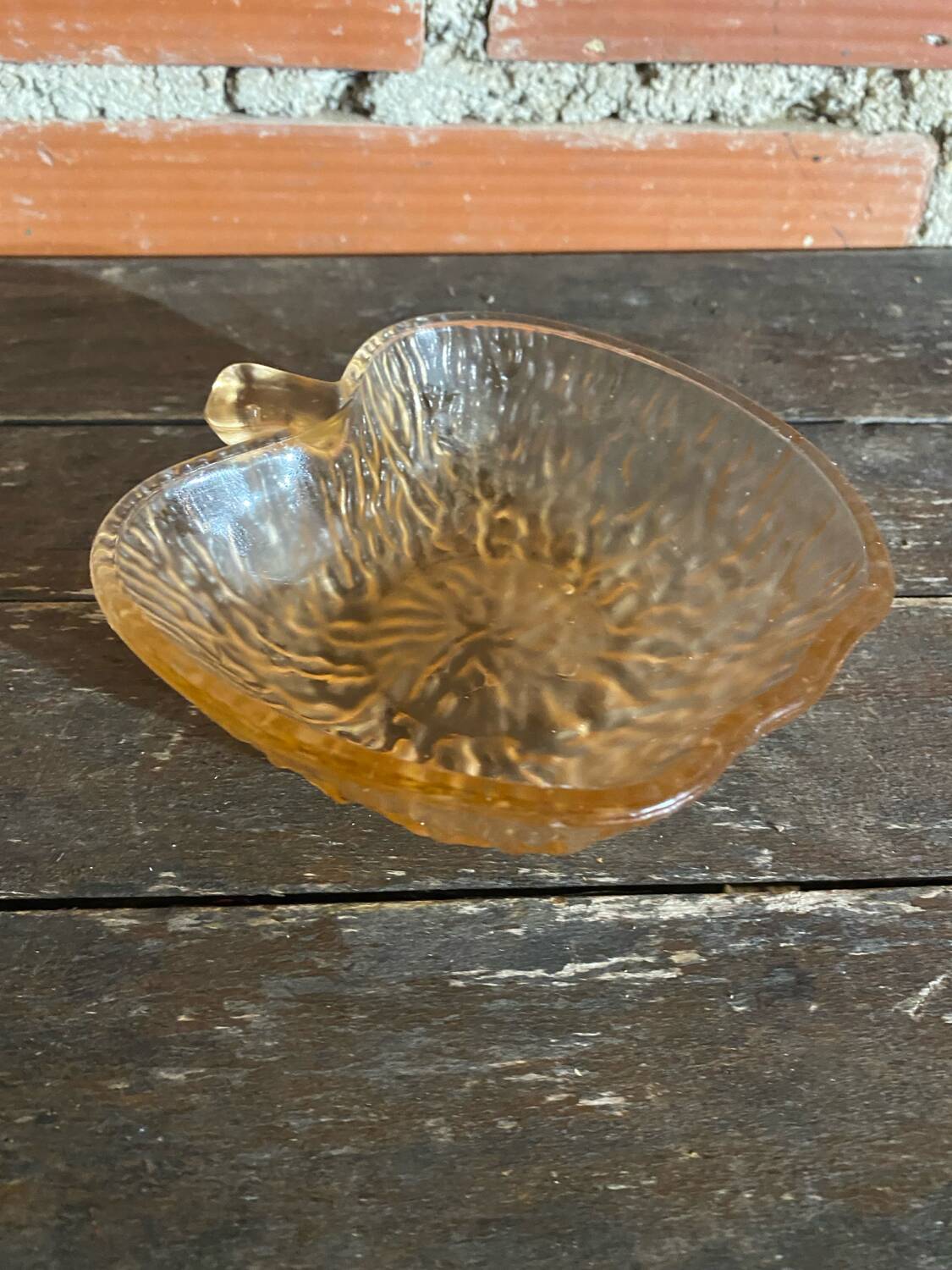 6 Antique Moulded Glass Bowls Pink Amber Apple Shape Vintage #D515