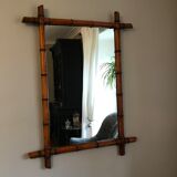 Vintage bamboo mirror 75 x 100 cm