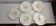 Porcelain flat plates with floral decoration