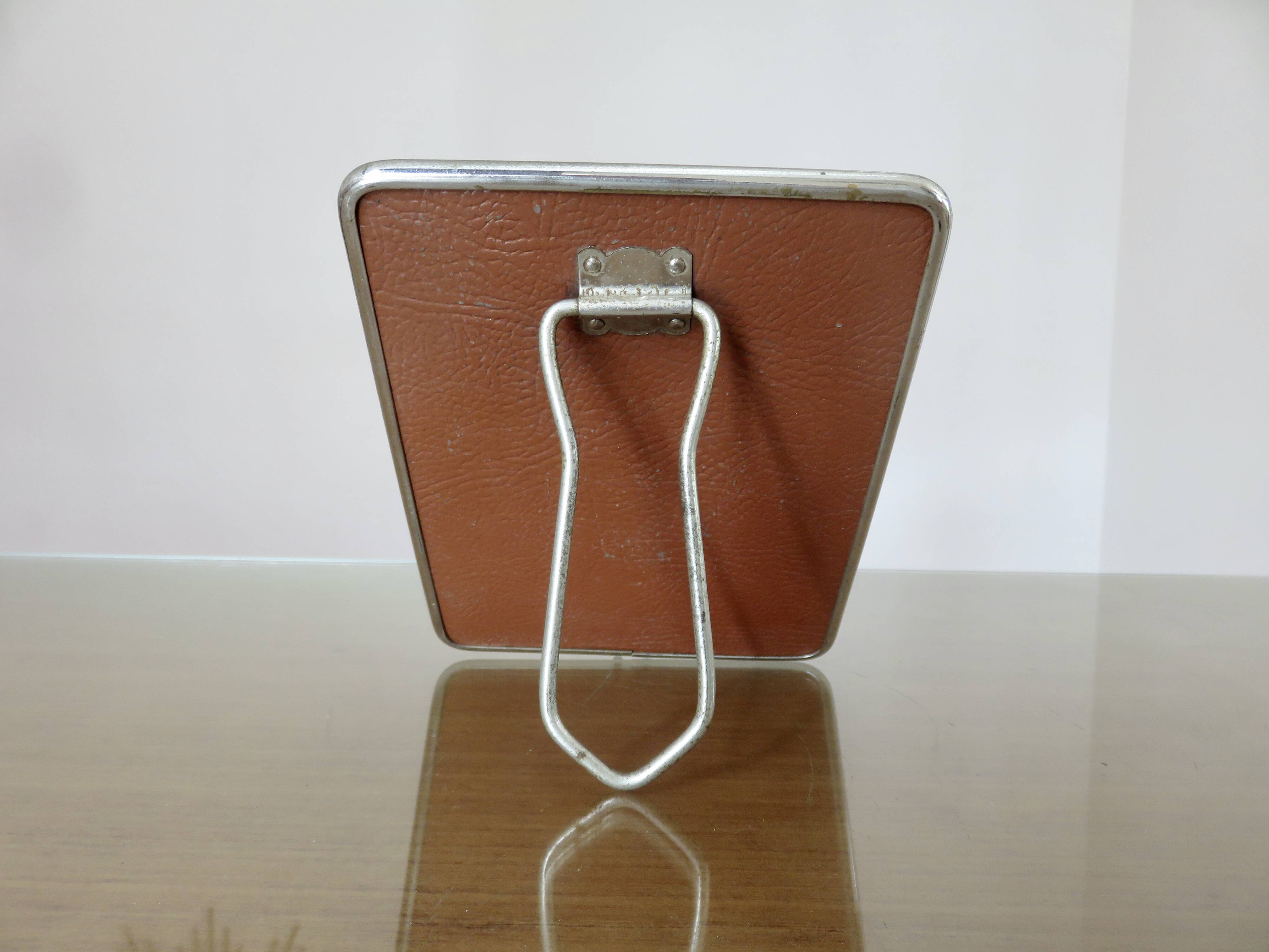 Antique barber's mirror, beveled, to place or hang, 1950