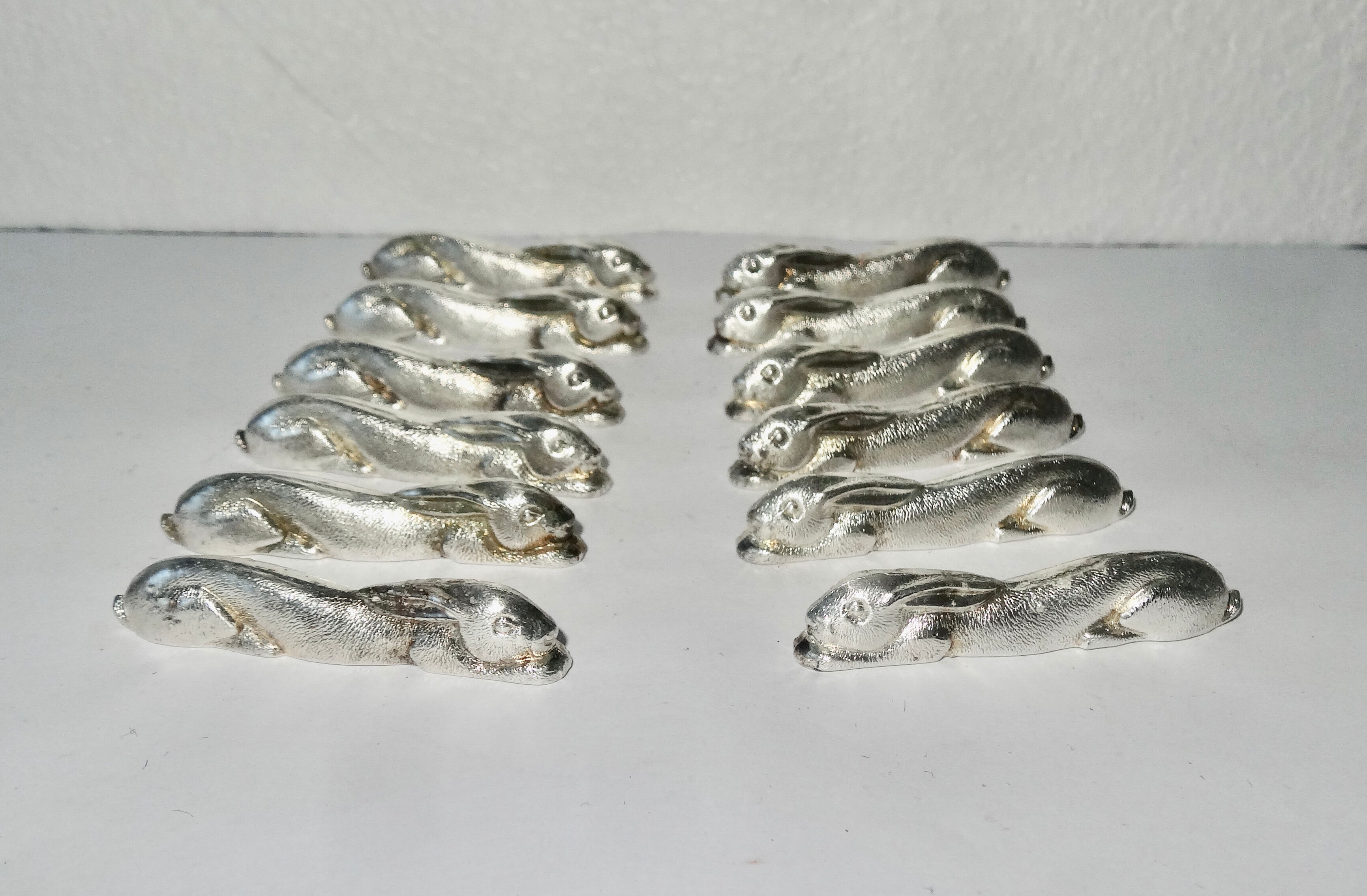 Porte couteaux art deco lapins