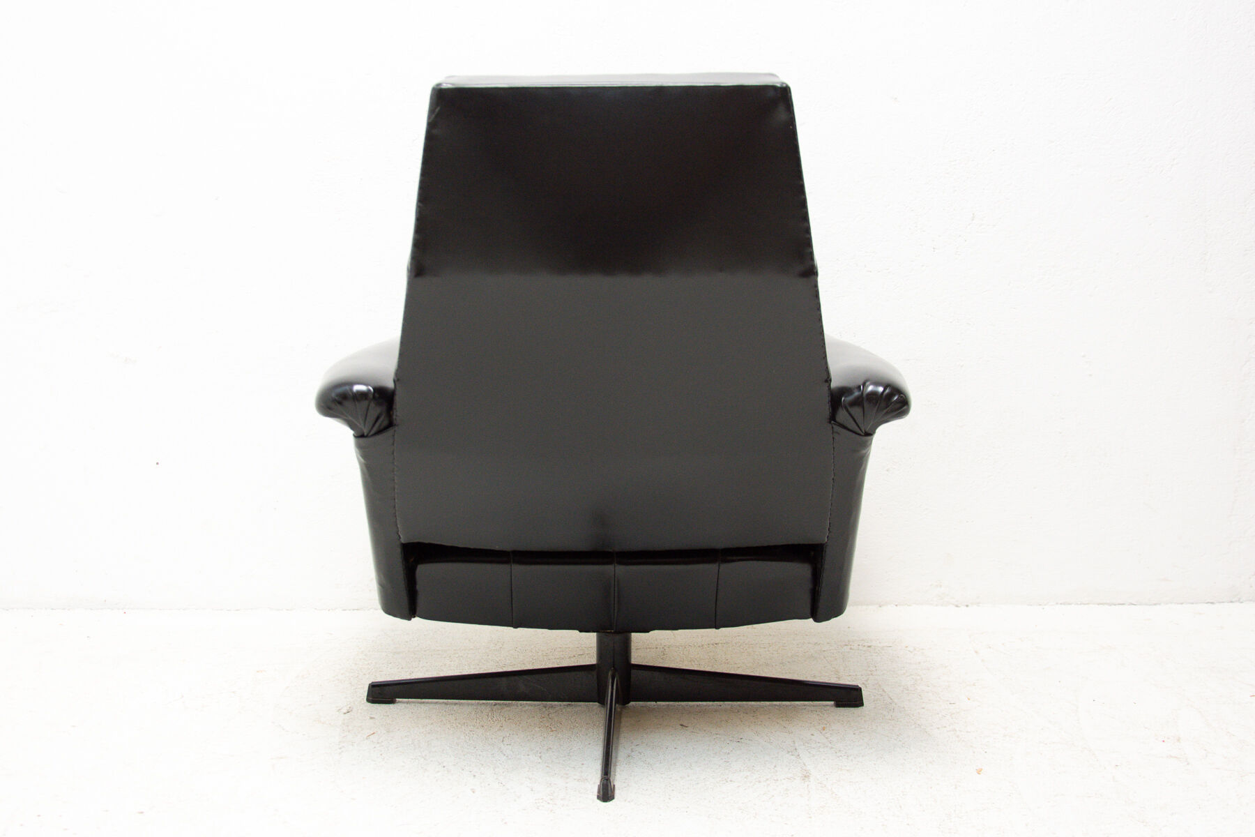 Pair of leather swivel armchairs from UP Zavody, 1970´s