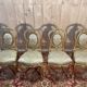 Suite de 4 chaises en bois doré Napoléon III