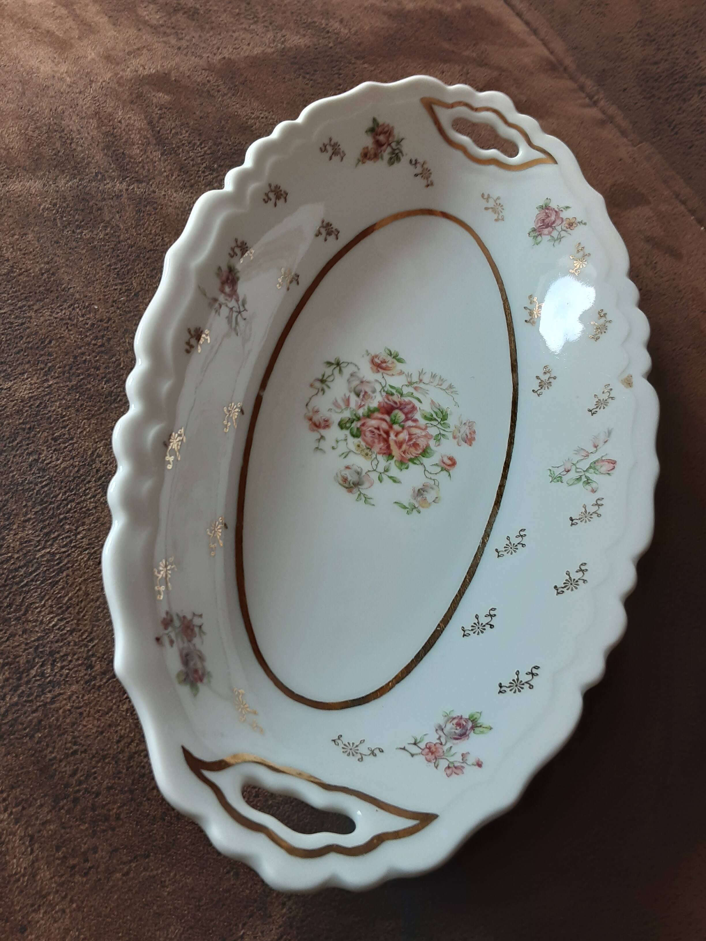 Authentic Julien Michelaud Limoges Porcelain Butter Dish